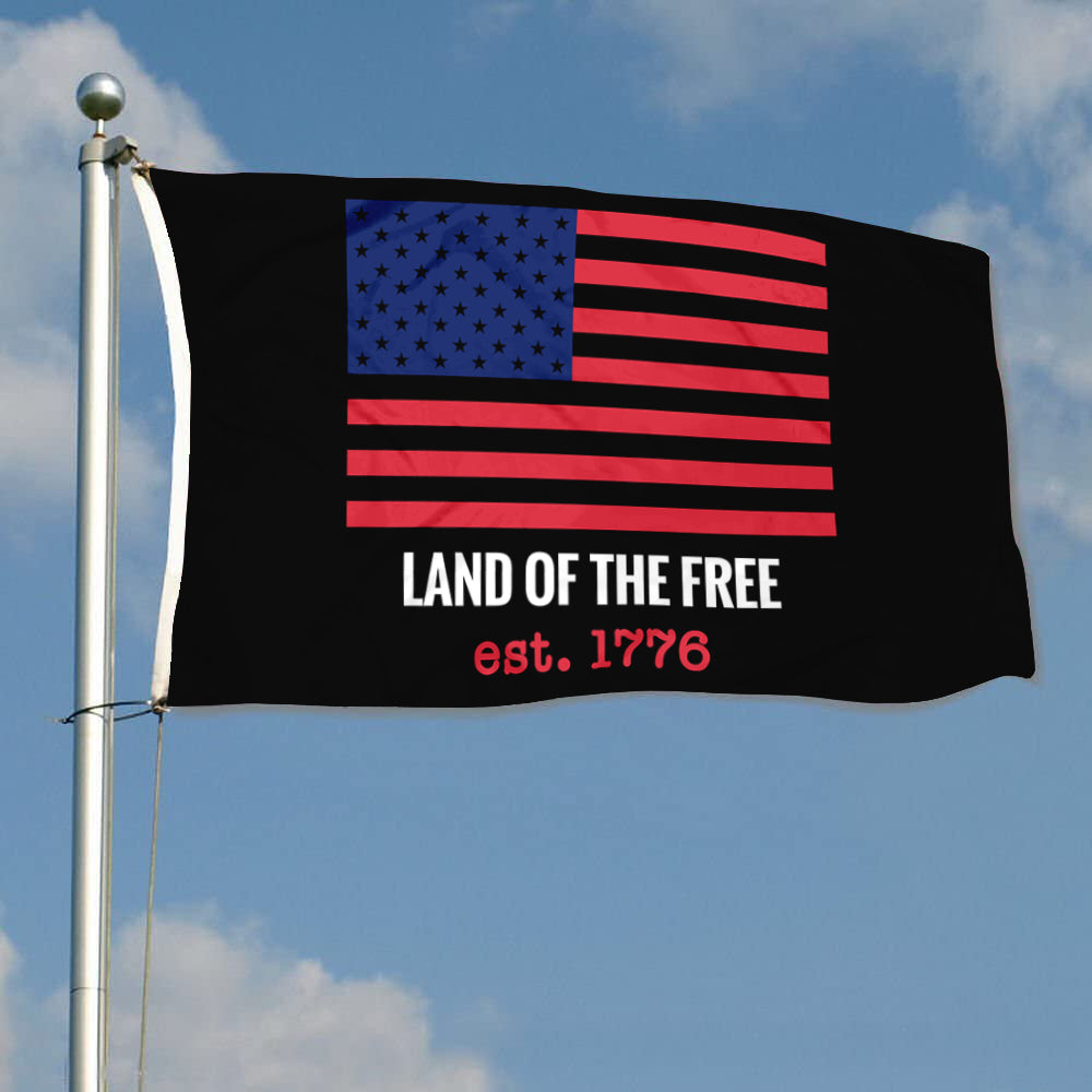 Fyon Land of The Free American Flag Banner