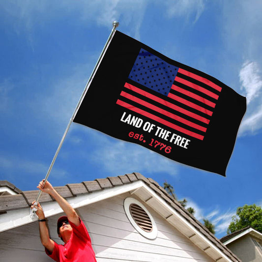 Fyon  Land of The Free American Flag Banner