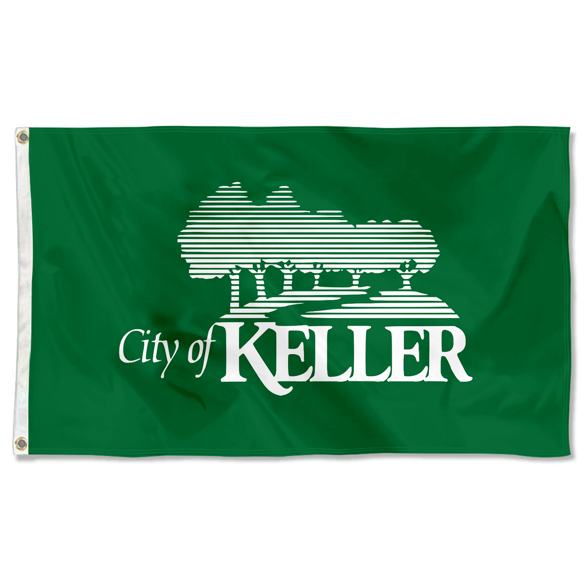 Fyon keller, Texas flag green banner