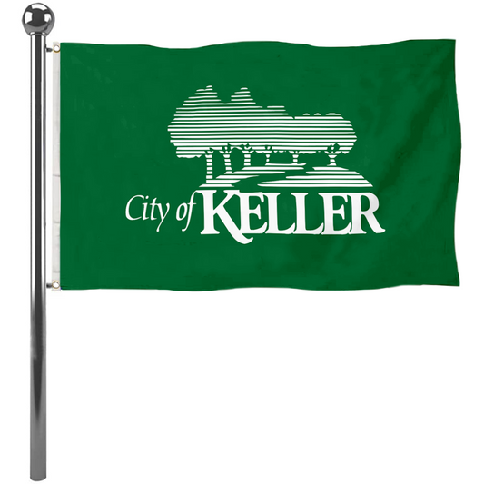 Fyon keller, Texas flag green banner