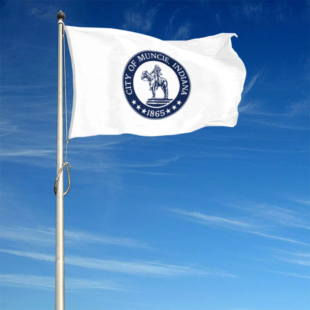 Fyon logo of Muncie, Indiana flag Banner