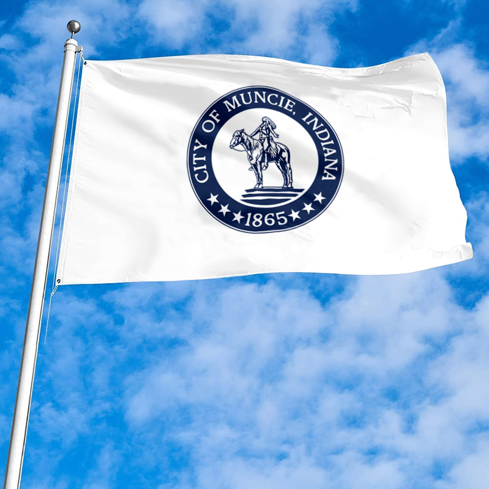Fyon logo of Muncie, Indiana flag Banner