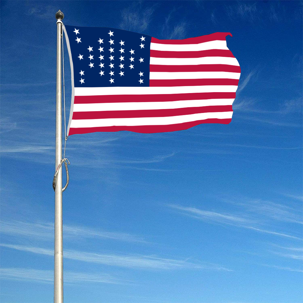 Fyon the United States US 33 Star Fort Sumter Flag Banner