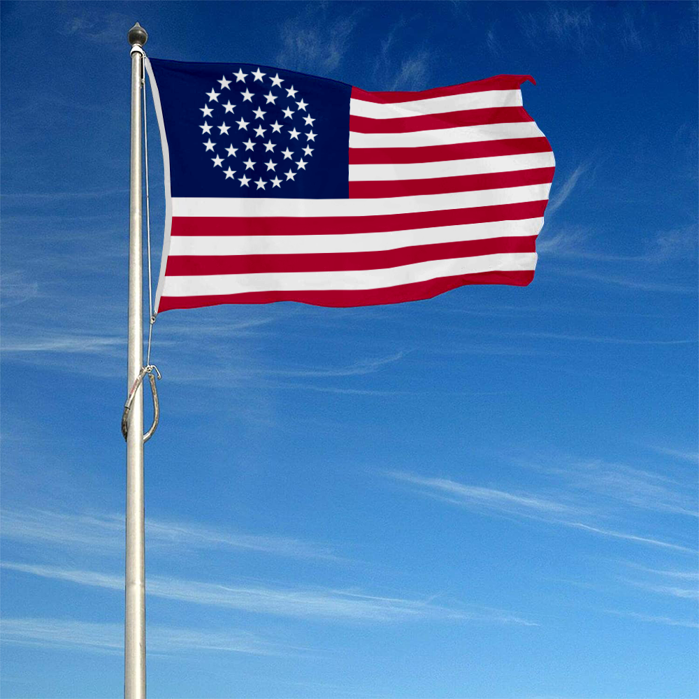 Fyon  the United States flag US 36 Star Wagon Wheel Flag Banner