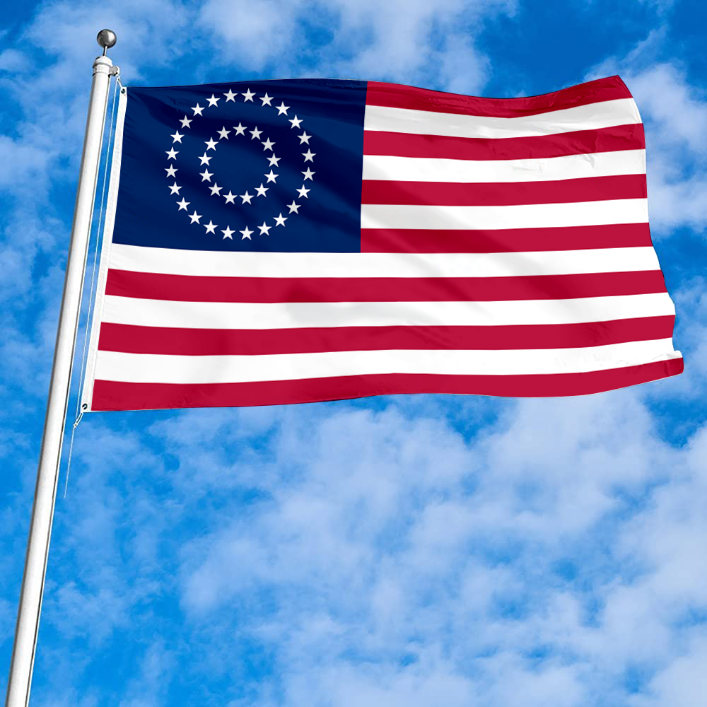 Fyon  the United States flag US 37 Star Medallion Centennial Flag Banner