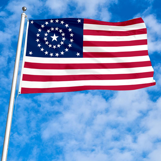 Fyon  the United States flag US 38 Star Flag concentric circles flag  Banner