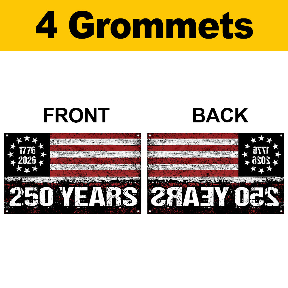 Fyon 1776-2026 250 Years Flag Banner