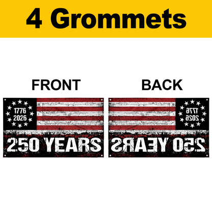 Fyon 1776-2026 250 Years Flag Banner