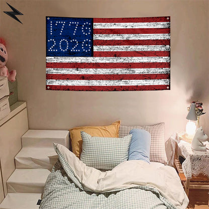 Fyon US 1776-2026 Retro Stripes Flag Banner