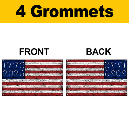 Fyon US 1776-2026 Retro Stripes Flag Banner