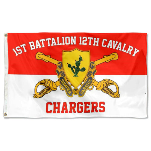 Fyon 1st Battalion 12th Cavalry Flag Banner Chargers Indoor and outdoor banner