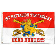 Fyon 1st Battalion 9th Cavalry Flag Banner  Head Hunters  Indoor and outdoor banner