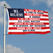 Fyon Double-sided 2024 We Believe US Flag Banner