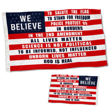 Fyon Double-sided 2024 We Believe US Flag Banner