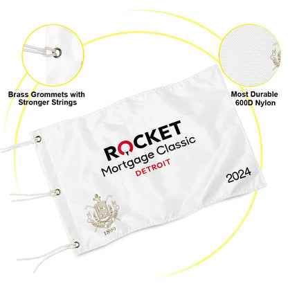 Fyon 2024 PGA Rocket Mortgage Classic - Authentic Pin Flag - Detroit Golf Club - DGC Flag Banner Grommets