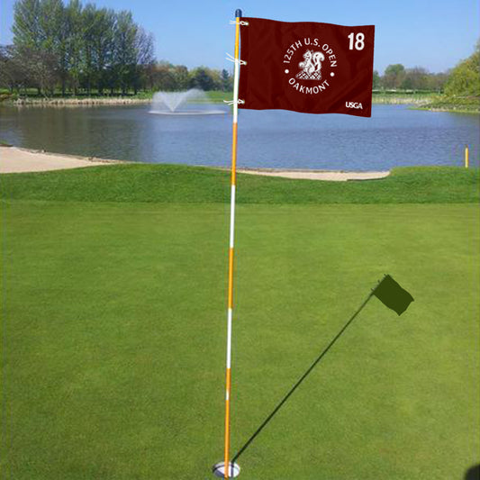 Fyon 2025 US Open Flag Oakmont golf red silkscreen pin Flag Banner Grommets