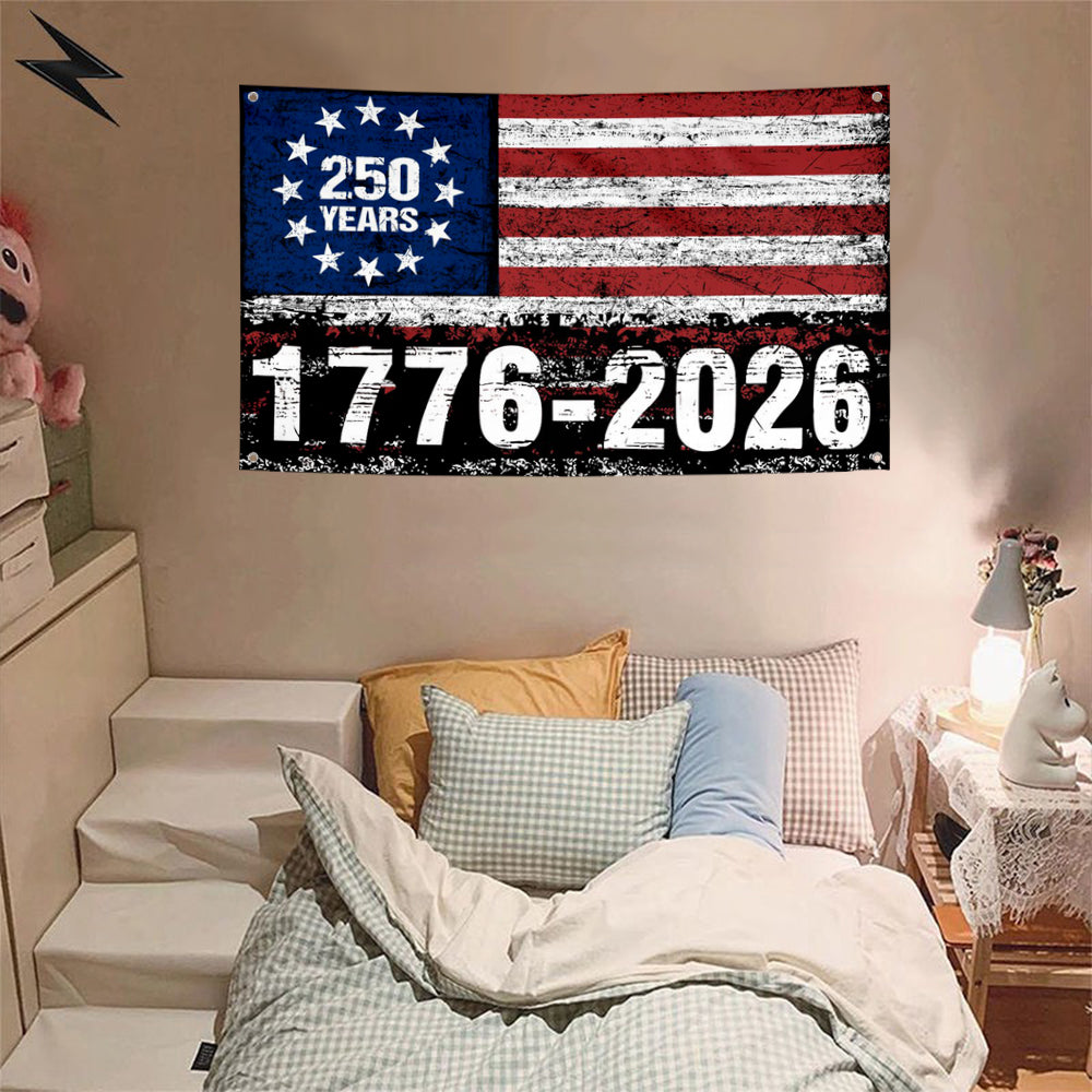 Fyon USA 250 Years 1776-2026 Flag Banner