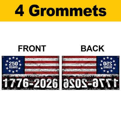 Fyon USA 250 Years 1776-2026 Flag Banner