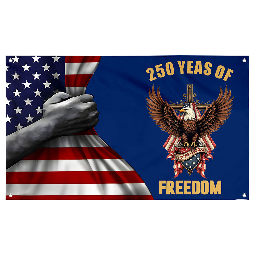 Fyon 250 Years of Freedom Flag Banner