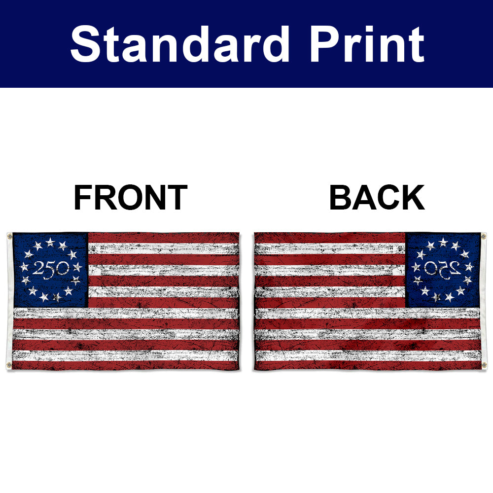 Fyon USA 250th Anniversary Flag Retro Stars and Stripes Banner