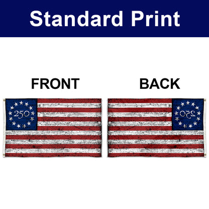 Fyon USA 250th Anniversary Flag Retro Stars and Stripes Banner
