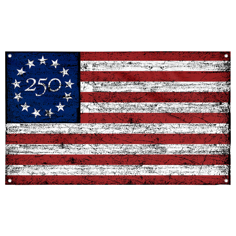 Fyon USA 250th Anniversary Flag Retro Stars and Stripes Banner