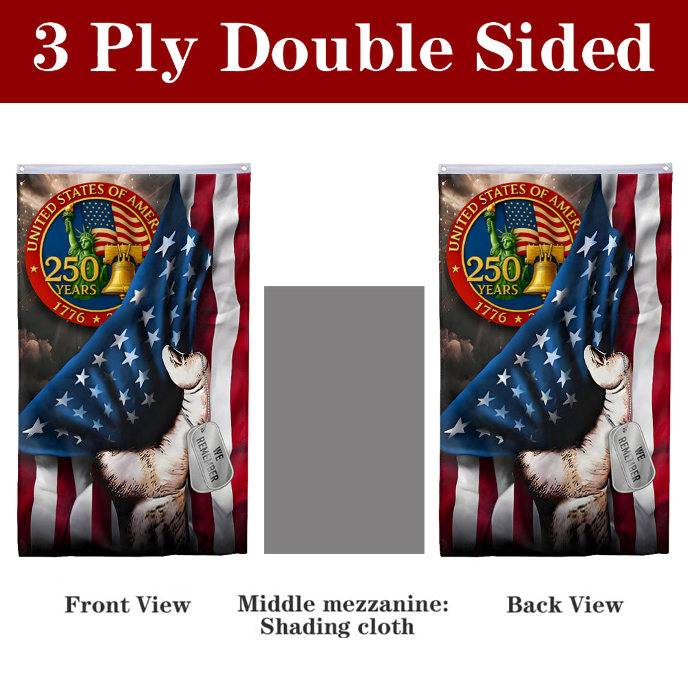 Fyon United States of America 250 yeas Seal Flag Banner