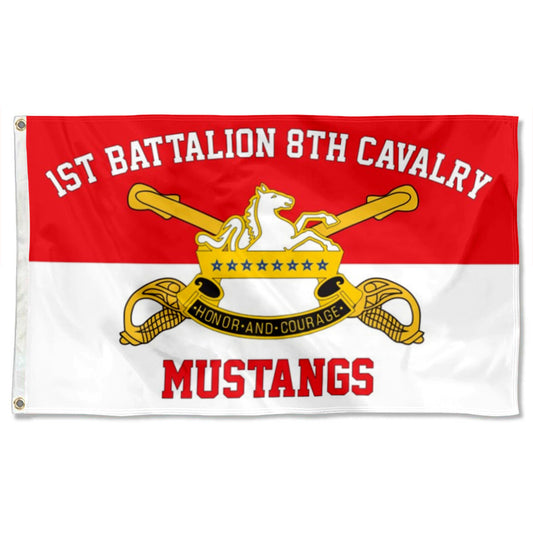 Fyon 2nd Battalion 8th Cavalry Flag Mustangs Banner Indoor and outdoor banner