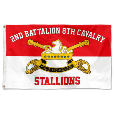 Fyon 2nd Battalion 8th Cavalry Flag Stallions Banner  Indoor and outdoor banner
