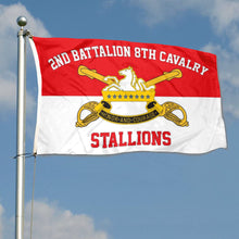 Fyon 2nd Battalion 8th Cavalry Flag Stallions Banner  Indoor and outdoor banner