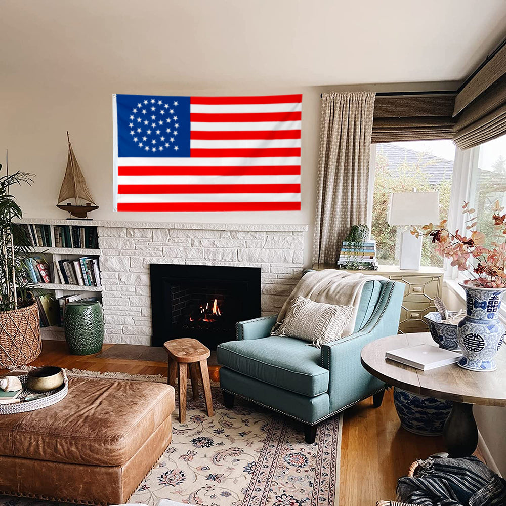 Fyon 38-Star American Parade Flag Indoor and outdoor banner