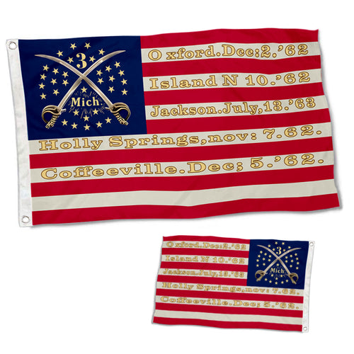 Fyon Double-sided 3RD MICHIGAN BATTLE Flag Flags Banner