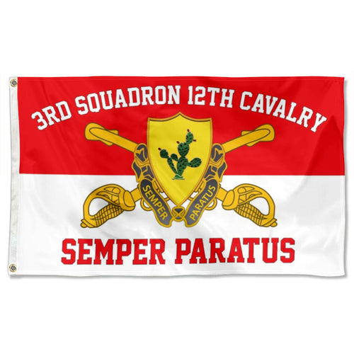 Fyon 3rd Souadron 12th Cavalry Flag Banner Semper Paratus Indoor and outdoor banner