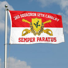 Fyon 3rd Souadron 12th Cavalry Flag Banner Semper Paratus Indoor and outdoor banner