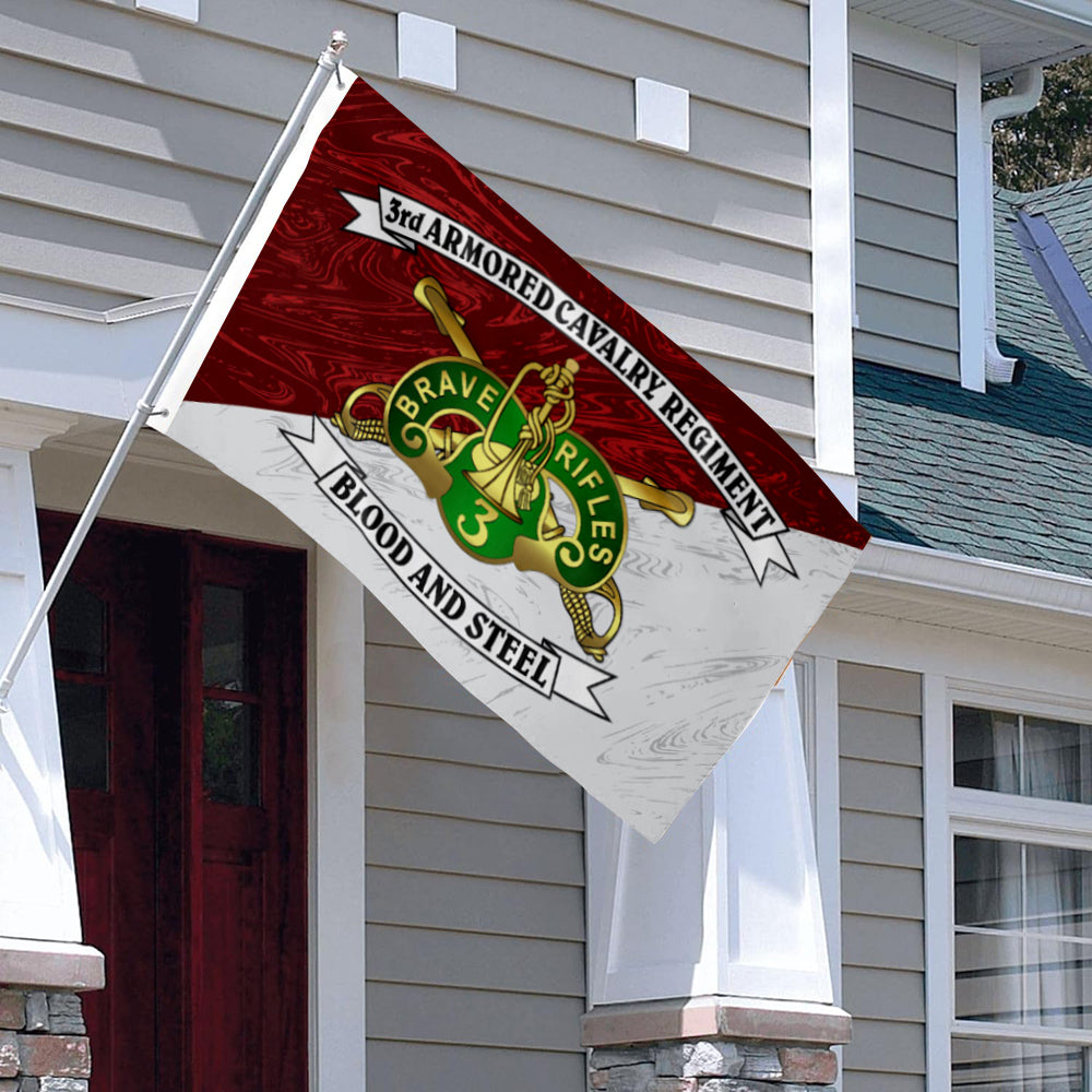 Fyon 3Rd Acr Blood And Steel Flag Indoor and outdoor banner