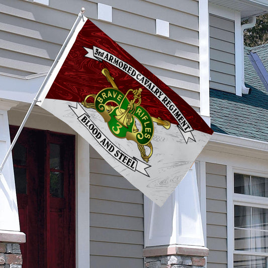 Fyon 3Rd Acr Blood And Steel Flag Indoor and outdoor banner