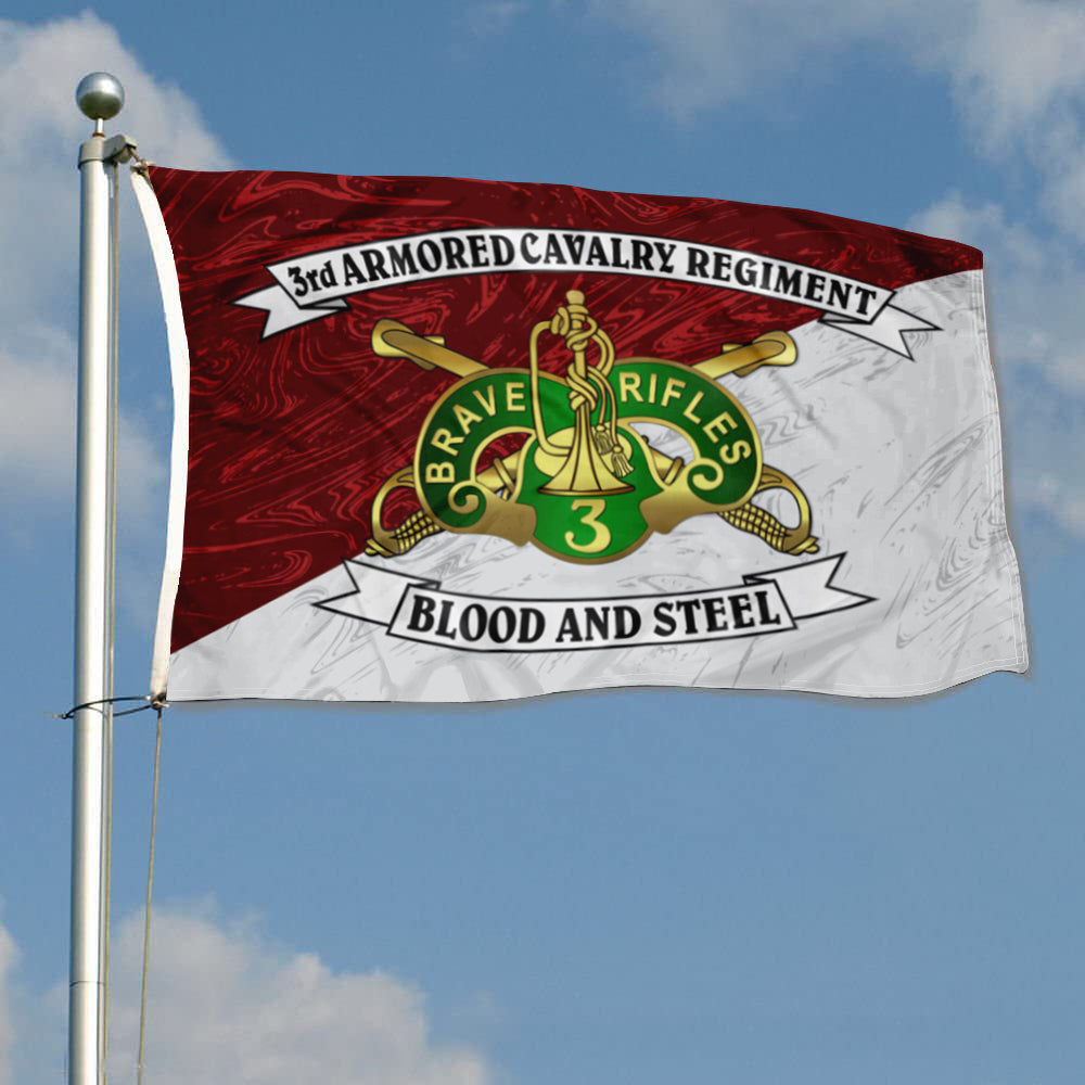 Fyon 3Rd Acr Blood And Steel Flag Indoor and outdoor banner