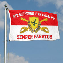 Fyon 4th Souadron 12th Cavalry Flag Banner Semper Paratus Indoor and outdoor banner