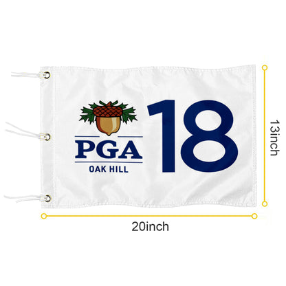 Fyon PGA 18 Championship Standard Golf Pin Flag Banner Grommet White