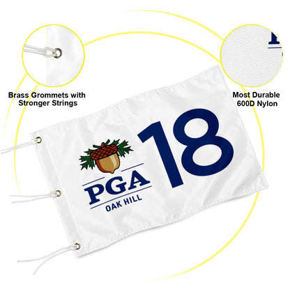 Fyon PGA 18 Championship Standard Golf Pin Flag Banner Grommet White