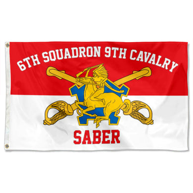 Fyon 6th Souadron 9th Cavalry Flag Banner Saber Indoor and outdoor banner
