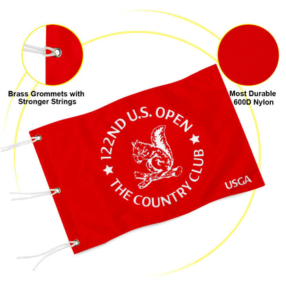 Fyon 122ND U.S. Open The Country Club Standard Golf Pin Flag Banner Grommet Red