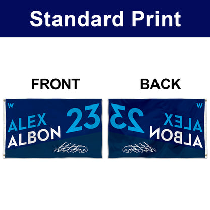 Fyon Alexander Albon 23# Williams Racing Flag Banner