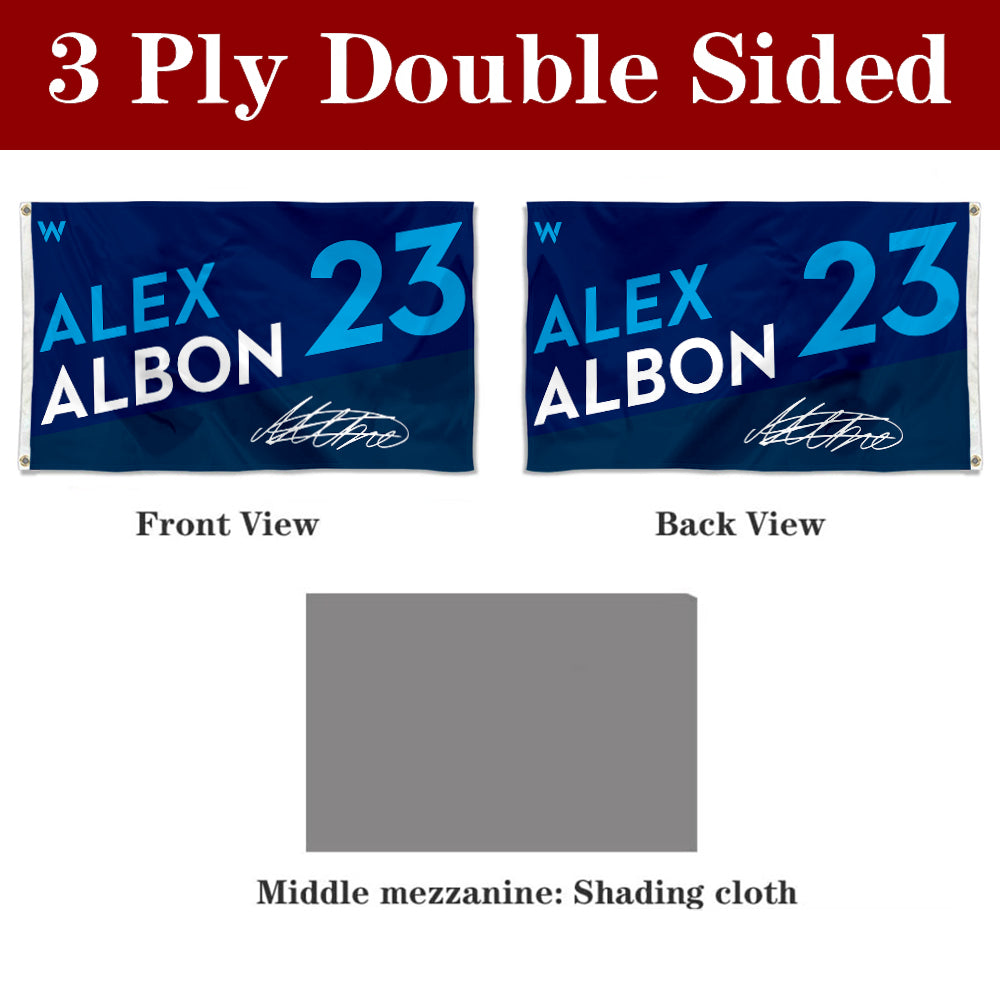 Fyon Alexander Albon 23# Williams Racing Flag Banner