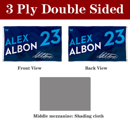 Fyon Alexander Albon 23# Williams Racing Flag Banner