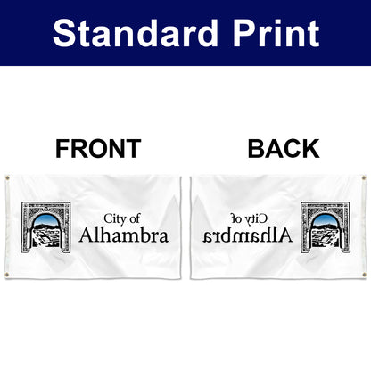 Fyon Double-sided Alhambra, California Flag Banner