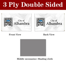 Fyon Double-sided Alhambra, California Flag Banner