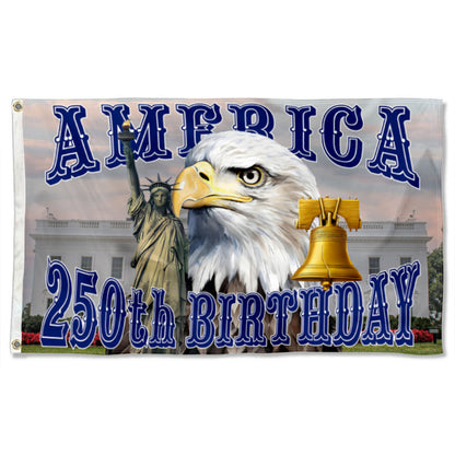 Fyon US America 250th Birthday Flag Banner