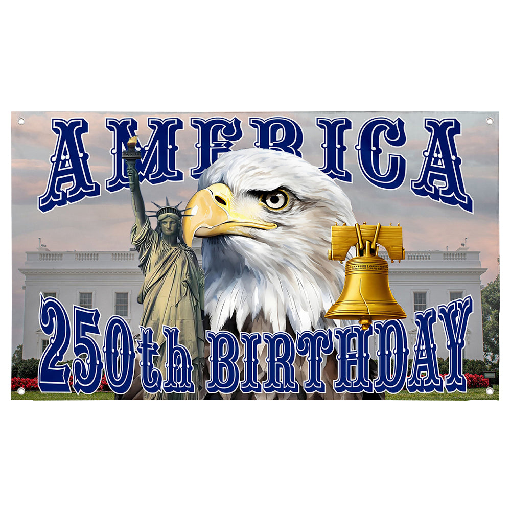 Fyon US America 250th Birthday Flag Banner