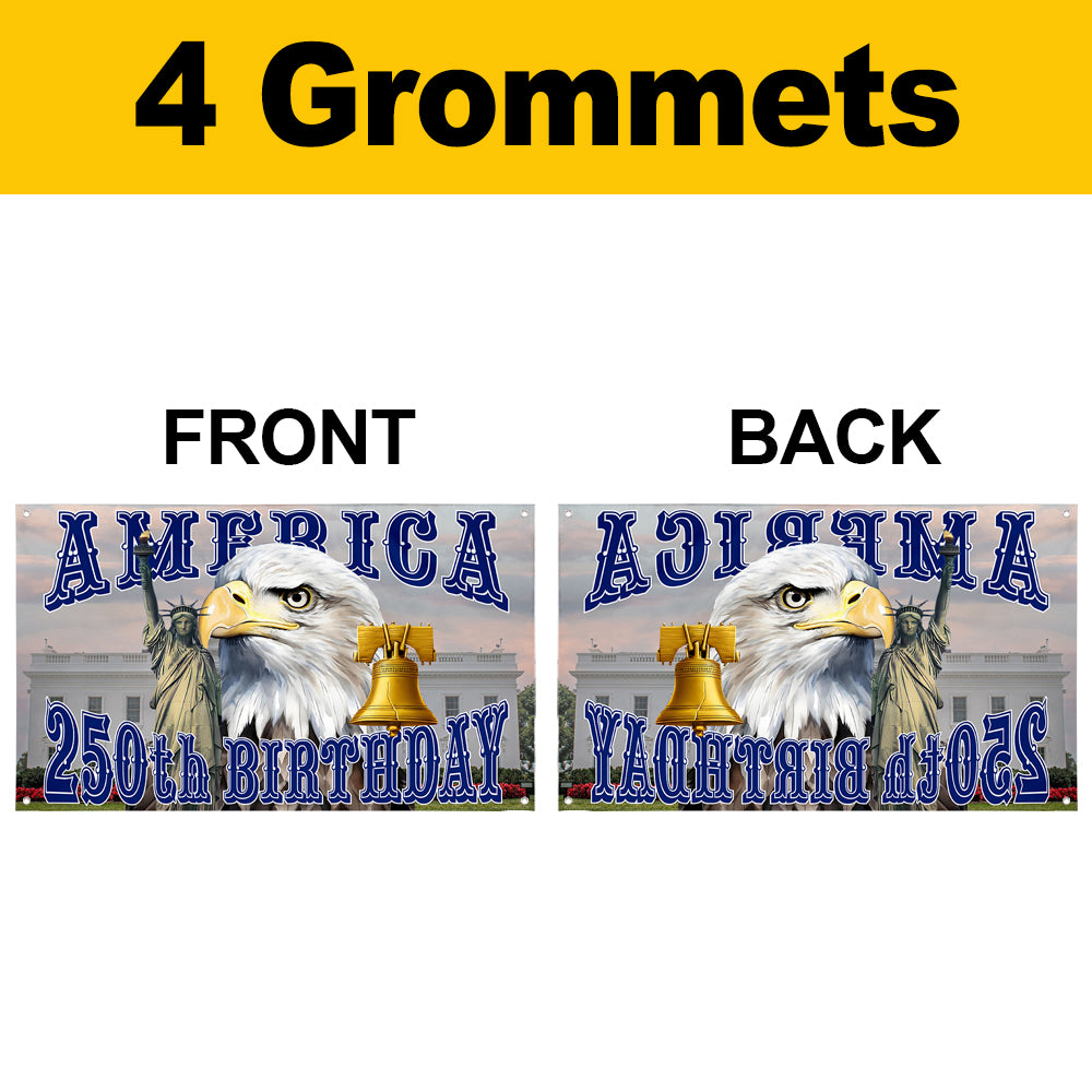 Fyon US America 250th Birthday Flag Banner